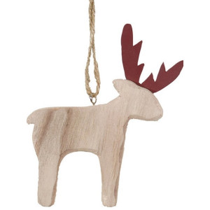 Ξύλινο Κρεμαστό Χριστουγεννιάτικο Στολίδι 10 x 13(h)cm
