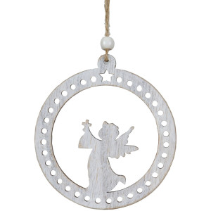 Ξύλινο Κρεμαστό Χριστουγεννιάτικο Στολίδι 10 x 11(h)cm