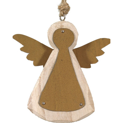 Ξύλινο Κρεμαστό Χριστουγεννιάτικο Στολίδι 9 x 10(Η)cm