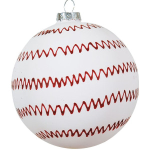 Κόκκινη Γυάλινη Χριστουγεννιάτικη Μπάλα 10cm,Σέτ/4