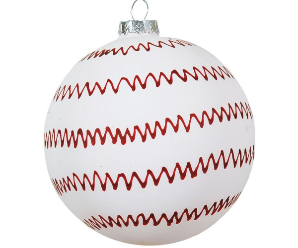 Κόκκινη Γυάλινη Χριστουγεννιάτικη Μπάλα 10cm,Σέτ/4