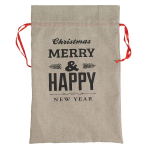 Πάνινος Χριστουγεννιάτικος Διακοσμητικός Σάκος 55 x 85(h)cm