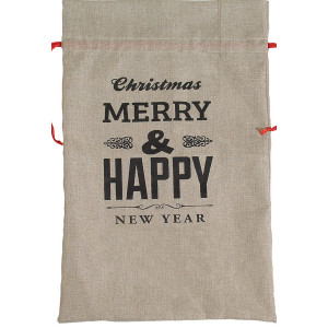 Πάνινος Χριστουγεννιάτικος Διακοσμητικός Σάκος 46 x 71(h)cm