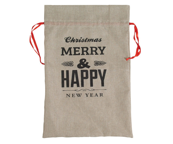 Πάνινος Χριστουγεννιάτικος Διακοσμητικός Σάκος 33 x 50(h)cm
