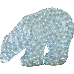 3D Φωτιζόμενη Ακρυλική Αρκούδα Με 750Led Λευκό Φωτισμό Και Μετασχηματιστή Ip44 ,55 X 40(H)cm