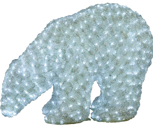 3D Φωτιζόμενη Ακρυλική Αρκούδα Με 750Led Λευκό Φωτισμό Και Μετασχηματιστή Ip44 ,55 X 40(H)cm