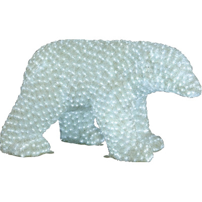 3D Φωτιζόμενη Ακρυλική Αρκούδα Με 1550Led Λευκό Φωτισμό Και Μετασχηματιστή Ip44 ,110 x 60(Η)cm