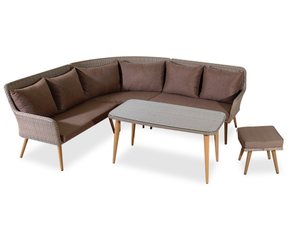 TULIP Γωνιακό Καθιστικό Σέτ Rattan 3 Τεμαχίων ,Με Αλουμίνιο Σκελετό TULIP Γωνιακό Καθιστικό Σέτ Rattan 3 Τεμαχίων ,Με Αλουμίνιο Σκελετό