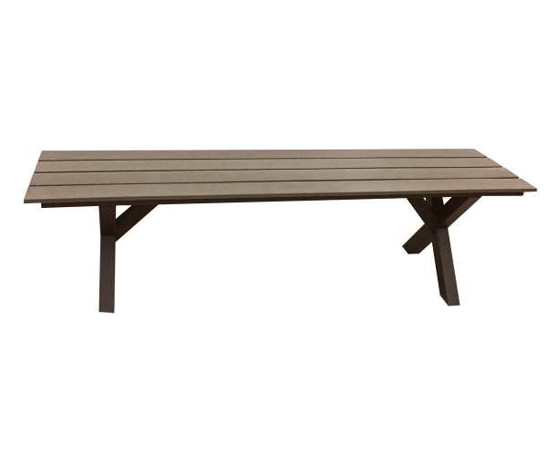 Αγαλβάνιστος Παραλ/μος Πάγκος Με Pollywood Ξύλο 170 x 40 x 45(h)cm