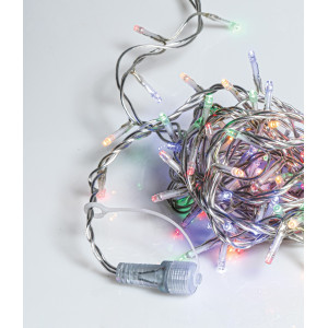 100Led Επεκτεινόμενα Λαμπάκια Με Διάφανο Καλώδιο/Πολύχρωμο Λαμπάκι 5 Μέτρα