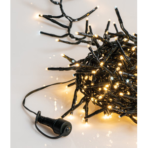 400Led (32 Flash Λευκά) Λαμπάκια Φοίνικας Επεκτεινόμενα Ip44 ,Με Πράσινο Καλώδιο/Θερμό Λαμπάκι ,6,7 Μέτρα (Kelvin: 2.500 - 3.000)