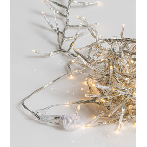 400Led Λαμπάκια Φοίνικας Επεκτεινόμενα Ip44 ,Με Διάφανο Καλώδιο/Θερμό Λαμπάκι ,6,7 Μέτρα (Kelvin: 2.500 - 3.000)