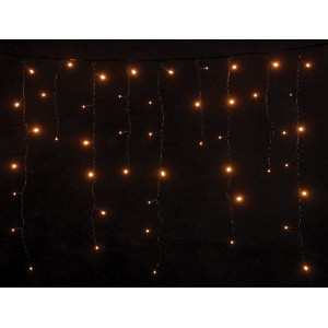 100Led Ασύμμετρη Κουρτίνα Με Επέκταση Και Μετασχηματιστή 200 x 70(h)cm,Πράσινο Καλώδιο/Θερμό Λαμπάκι , (Kelvin: 2.500 - 2.800)