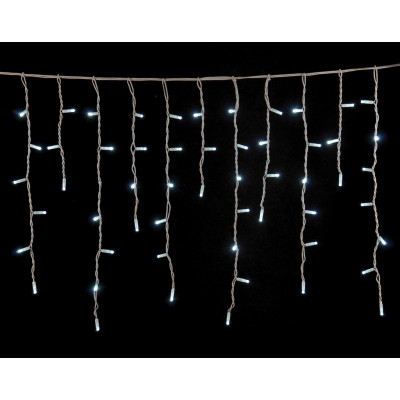 100Led Σταθερή Rubber Ασύμμετρη Κουρτίνα Με Επέκταση Ip65 Και Μπρίζα Σούκο 200 x 70(h)cm,Λευκό Καλώδιο/ Λευκό Λαμπάκι (Kelvin: 6.000 - 10.000)