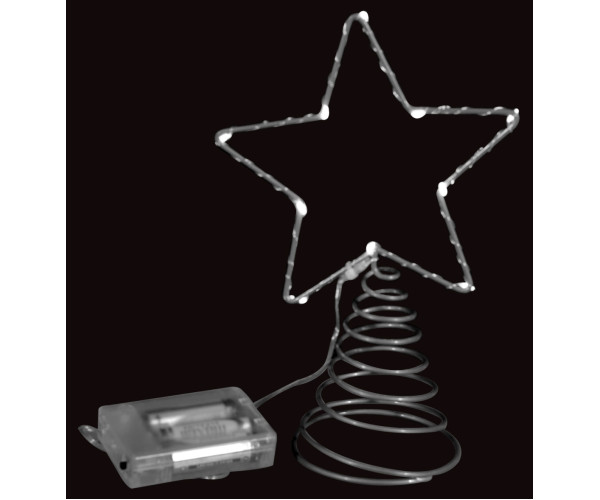 10Led Φωτιζόμενη Κορυφή Μπαταρίας Με Λευκό Φωτισμό ,23cm