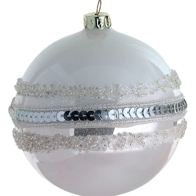 Γυάλινη Χριστουγεννιάτικη Μπάλα 8cm,Σέτ/6