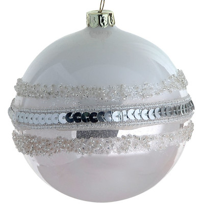 Γυάλινη Χριστουγεννιάτικη Μπάλα 10cm,Σέτ/4