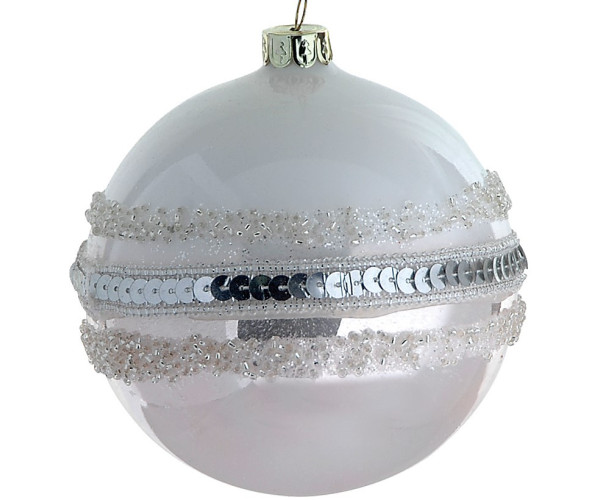 Γυάλινη Χριστουγεννιάτικη Μπάλα 10cm,Σέτ/4