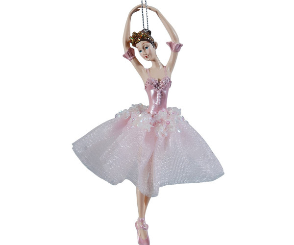 Κεραμικό Κρεμαστό Χριστουγεννιάτικο Στολίδι Μπαλαρίνα 10 x 6 x 17(h)cm