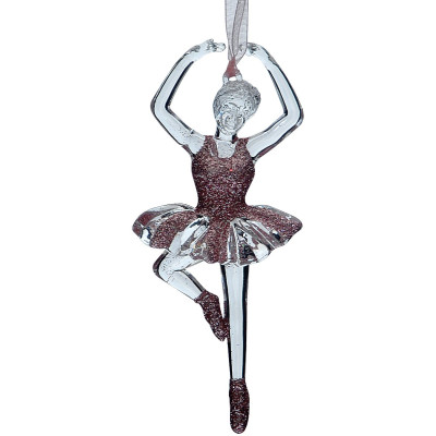 Ακρυλικό Κρεμαστό Χριστουγεννιάτικο Στολίδι Μπαλαρίνα 5 x 13(h)cm,2 Σχέδια
