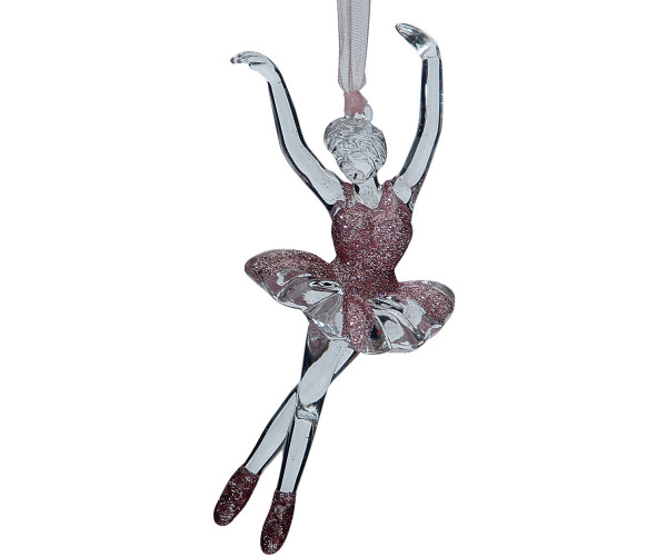 Ακρυλικό Κρεμαστό Χριστουγεννιάτικο Στολίδι Μπαλαρίνα 5 x 13(h)cm,2 Σχέδια