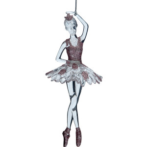 Ακρυλικό Κρεμαστό Χριστουγεννιάτικο Στολίδι Μπαλαρίνα 8 x 18(h)cm ,2 Σχέδια