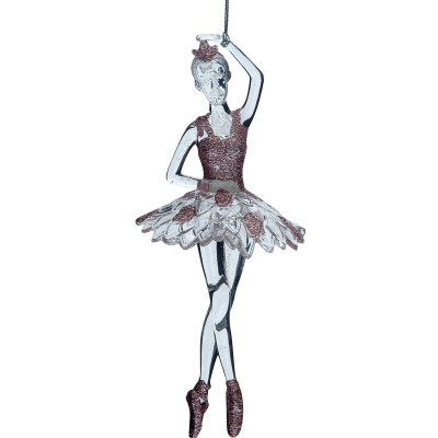Ακρυλικό Κρεμαστό Χριστουγεννιάτικο Στολίδι Μπαλαρίνα 8 x 18(h)cm ,2 Σχέδια