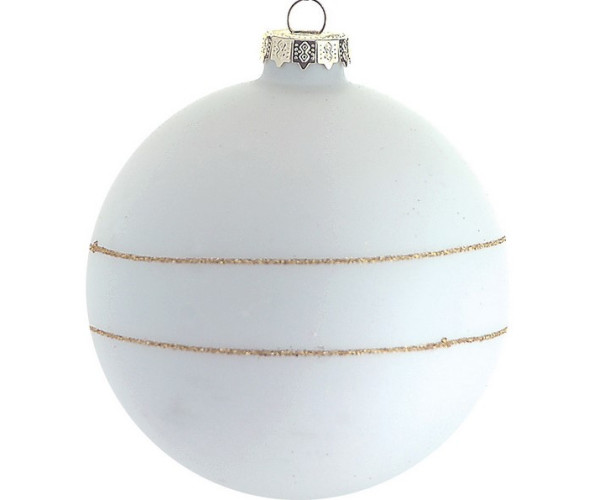 Γυάλινη Χριστουγεννιάτικη Μπάλα 8cm,Σέτ/6