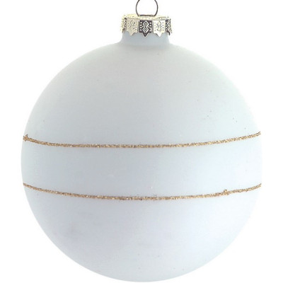 Γυάλινη Χριστουγεννιάτικη Μπάλα 10cm,Σέτ/4