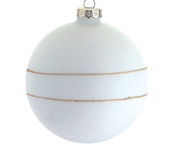 Γυάλινη Χριστουγεννιάτικη Μπάλα 10cm,Σέτ/4
