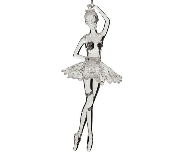 Ακρυλικό Κρεμαστό Χριστουγεννιάτικο Στολίδι Μπαλαρίνα 8 x 18(h)cm ,2 Σχέδια