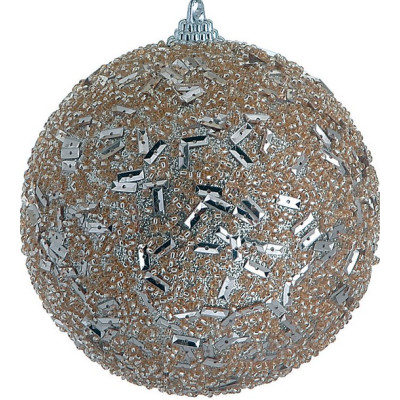 Χάλκινη Πλαστική Χριστουγεννιάτικη Μπάλα 8cm,Σέτ/6