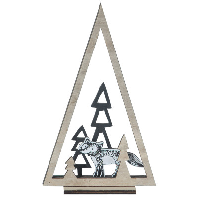 Ξύλινο Επιδαπέδιο Χριστουγεννιάτικο Στολίδι  4 x 13 x 22(h)cm