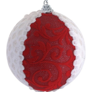 Πλαστική Χριστουγεννιάτικη Μπάλα 10cm,Σέτ/4