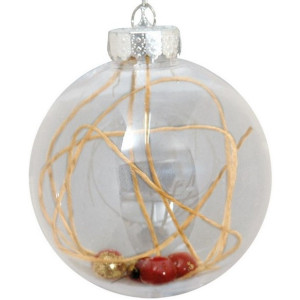 Πλαστική Χριστουγεννιάτικη Μπάλα 8cm,Σέτ/6