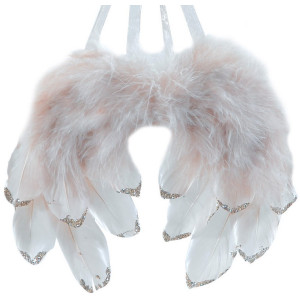 Ρόζ Κρεμαστά Χριστουγεννιάτικα Φτερά 2 x 18 x 20(h)cm