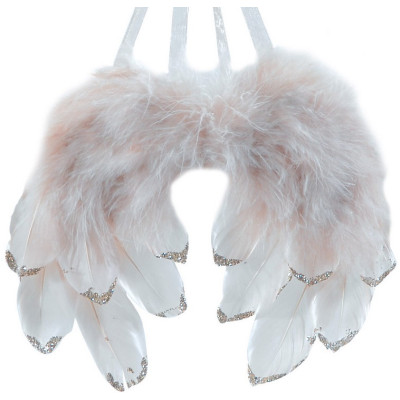 Ρόζ Κρεμαστά Χριστουγεννιάτικα Φτερά 2 x 18 x 20(h)cm