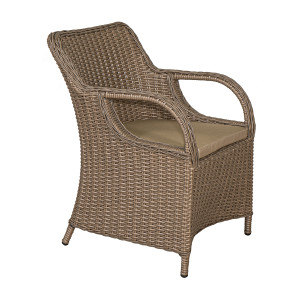 Πολυθρόνα Αλουμινίου Με Rattan 60 x 72,5 x 90(h)cm