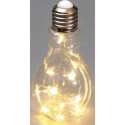 Χριστουγεννιάτικη Λάμπα Μπαταρίας Copper Με 10Led Θερμό Φωτισμό 10 x 20cm
