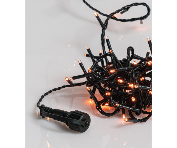 240Led Λαμπάκια Με Επέκταση,Πρόγραμμα Και Μετασχηματιστή Ip44 ,Πράσινο Καλώδιο/Πορτοκαλί Λαμπάκι ,12 Μέτρα (5cm Απόσταση)