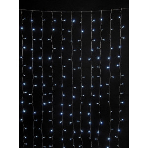 740L Σταθερή Led Συμμετρική Κουρτίνα Με Μετασχηματιστή Ip44 Και Επέκταση 400 x 330(h)cm,Με Διάφανο Καλώδιο Και Λευκo Λαμπάκι (Kelvin: 6.000 - 10.000)