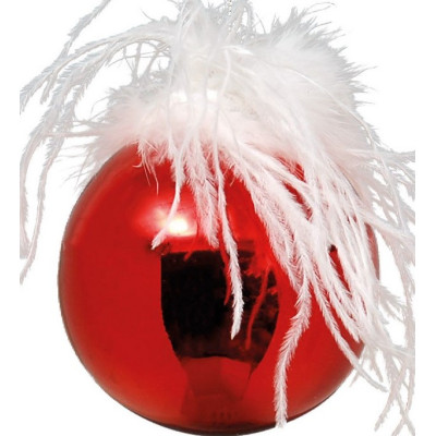 Γυάλινη Χριστουγεννιάτικη Μπάλα 8cm,Σέτ/6