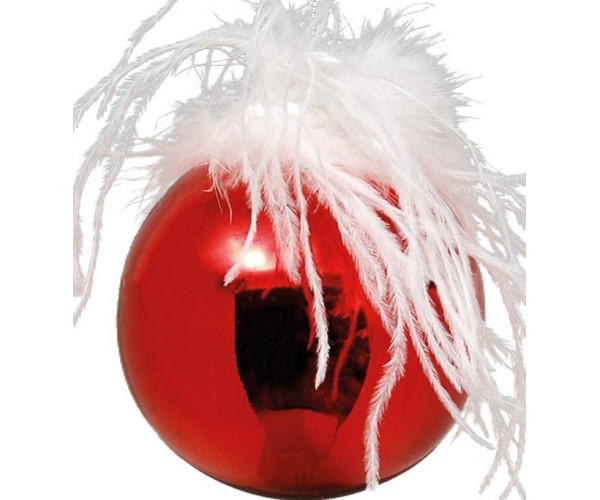 Γυάλινη Χριστουγεννιάτικη Μπάλα 8cm,Σέτ/6