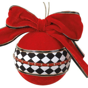 Πάνινη Χριστουγεννιάτικη Μπάλα 8 x 8 x10(h)cm