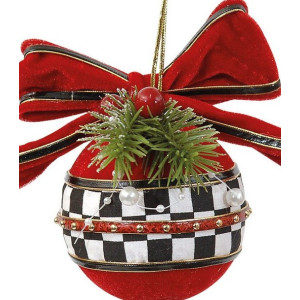 Πάνινη Χριστουγεννιάτικη Μπάλα 8 x 8 x10(h)cm