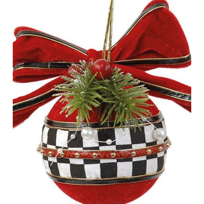 Πάνινη Χριστουγεννιάτικη Μπάλα 8 x 8 x10(h)cm