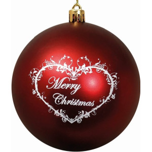 Κόκκινη Πλαστική Χριστουγεννιάτικη Μπάλα 8cm,Σέτ/6