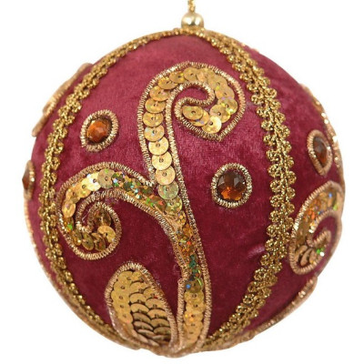 Μώβ Χριστουγεννιάτικη Μπάλα 10cm