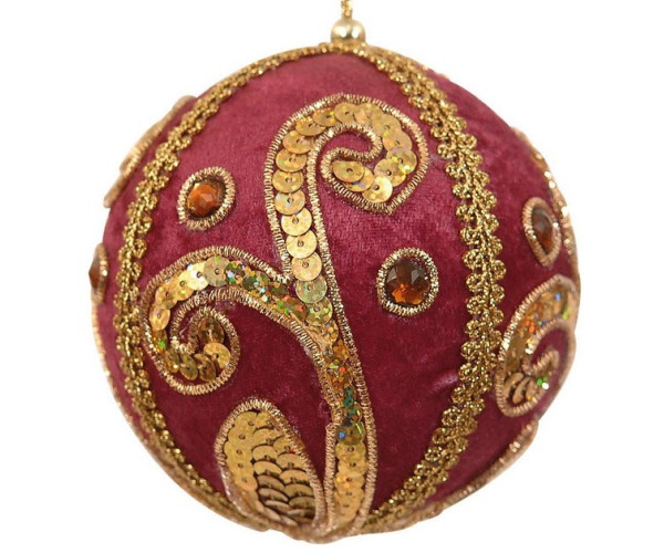 Μώβ Χριστουγεννιάτικη Μπάλα 10cm