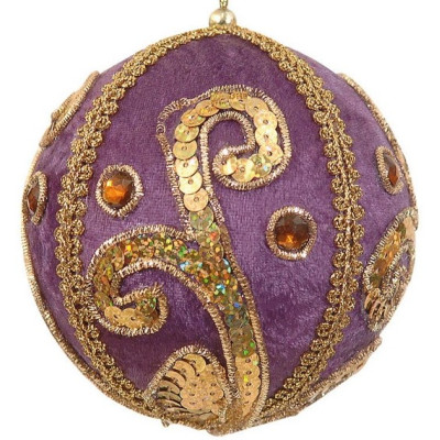 Μώβ Χριστουγεννιάτικη Μπάλα 10cm